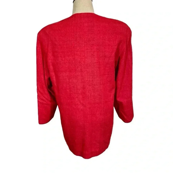 Gianfranco Ferre Vintage Raw Silk Gold Button Oversized Power Blazer Sz:38/US8 - Picture 6 of 15